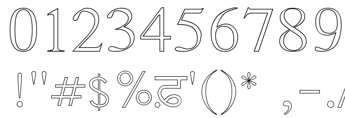 AnmolOutlined Font OTHER CHARS
