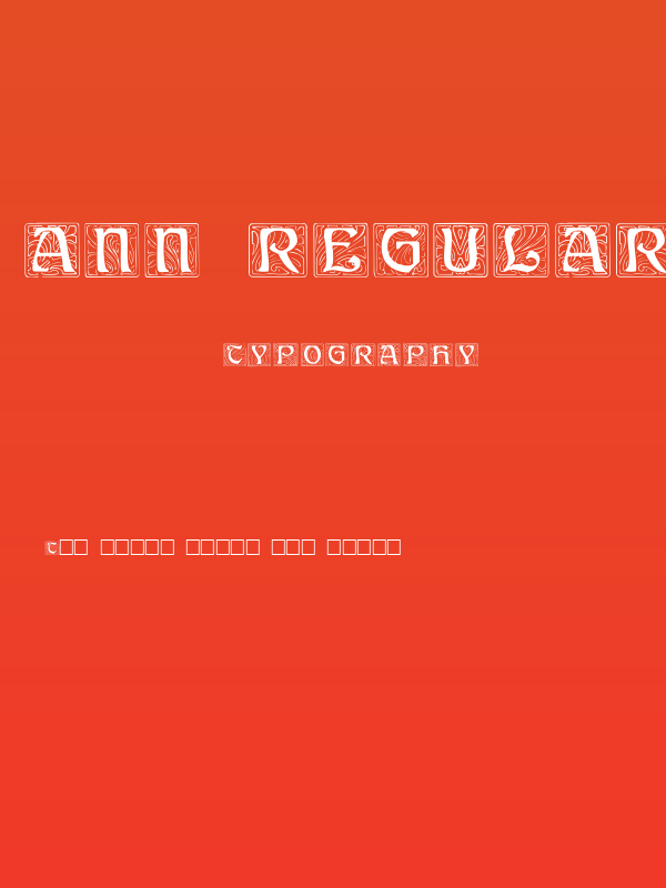 Ann Regular Poster