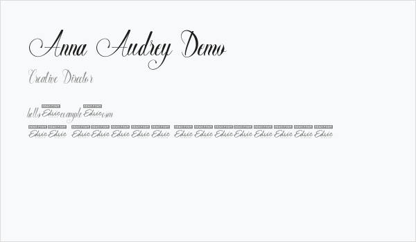 Anna Audrey Demo Business Card