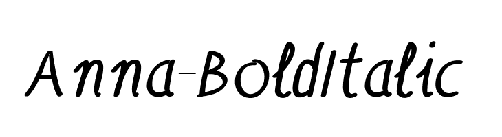 Anna-BoldItalic Font