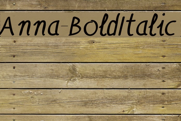 Anna-BoldItalic Font examples