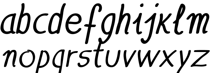 Anna-BoldItalic Font LOWERCASE