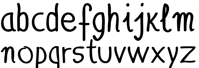 Anna-Bold Font LOWERCASE