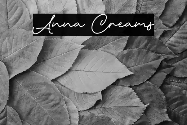 Anna Creams फ़ॉन्ट examples