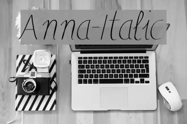 Anna-Italic Fonte examples