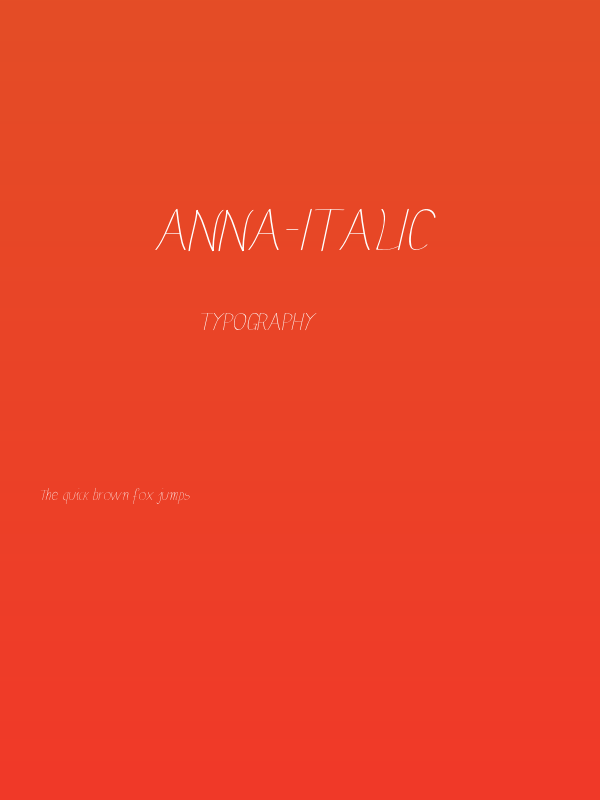 Anna-Italic Poster
