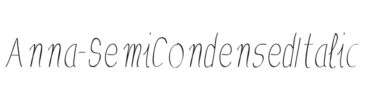 Anna-SemiCondensedItalic Fuentes