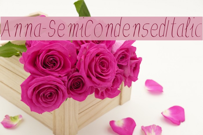 Anna-SemiCondensedItalic Font examples