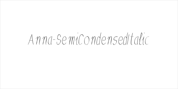 Anna-SemiCondensedItalic Logo