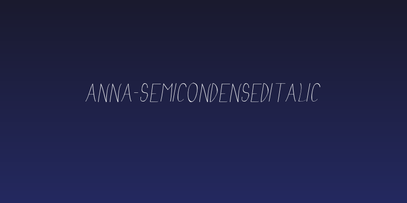 Anna-SemiCondensedItalic Social Header
