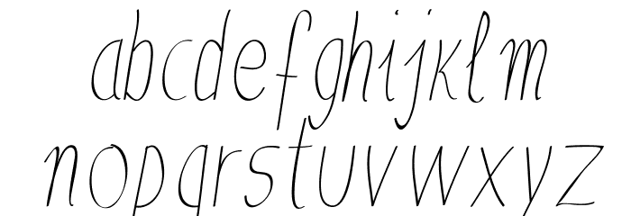 Anna-SemiCondensedItalic Font LOWERCASE