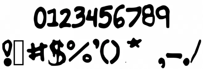 AnnaHand Font OTHER CHARS