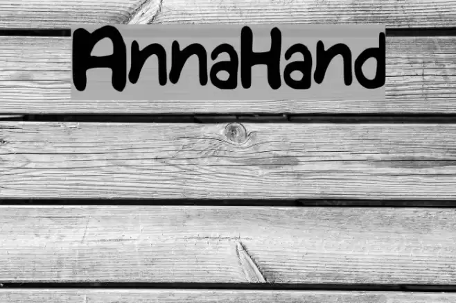 AnnaHand Font examples