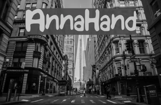 AnnaHand Font examples