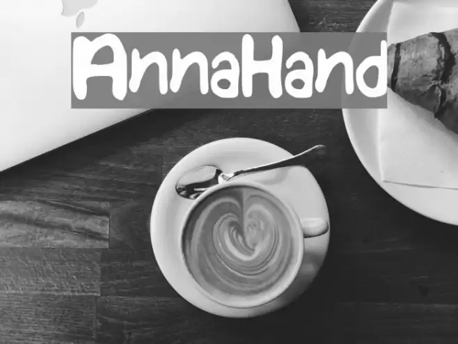 AnnaHand Font examples