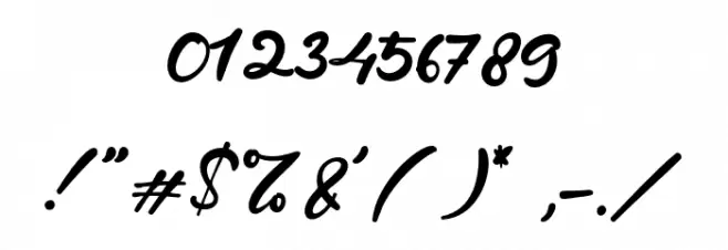 AnnaJones Font OTHER CHARS