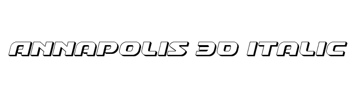 Annapolis 3D Italic  フリーフォントのダウンロード