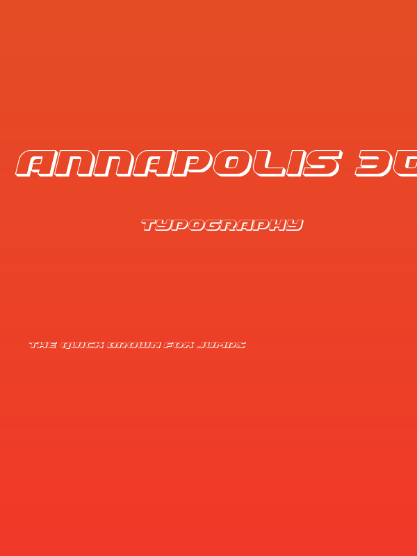 Annapolis 3D Italic Poster