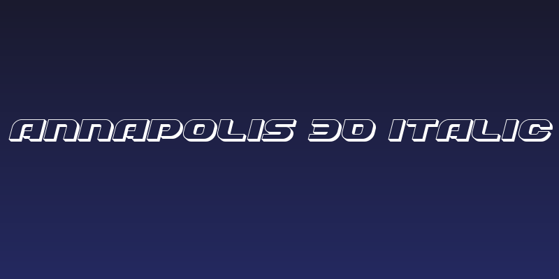 Annapolis 3D Italic Social Header