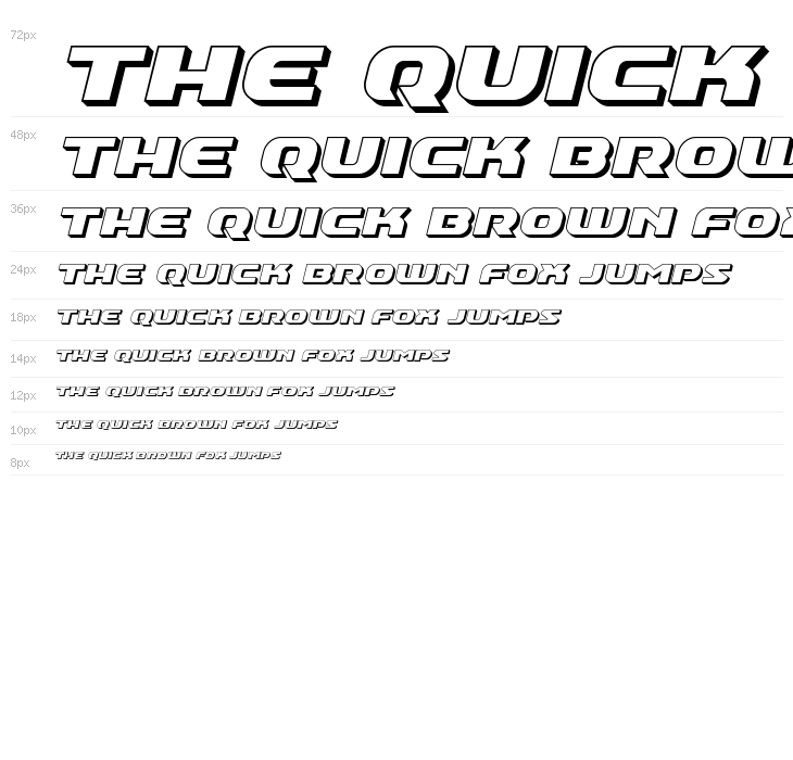 Annapolis 3D Italic Waterfall