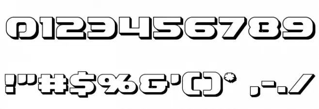 Annapolis 3D Font OTHER CHARS