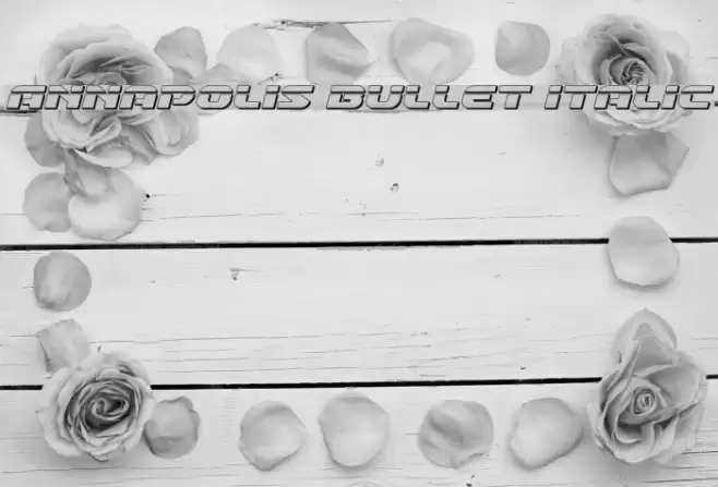 Annapolis Bullet Italic Font examples