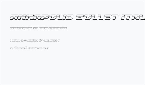 Annapolis Bullet Italic Business Card