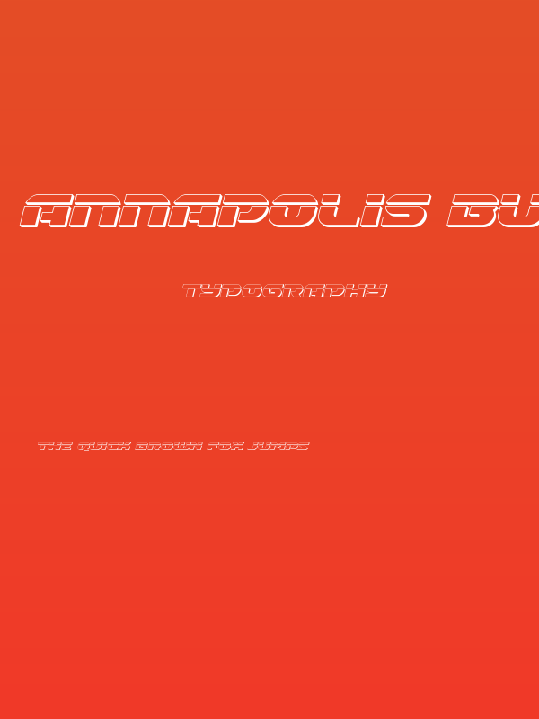 Annapolis Bullet Italic Poster