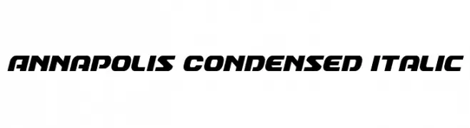 Annapolis Condensed Italic 