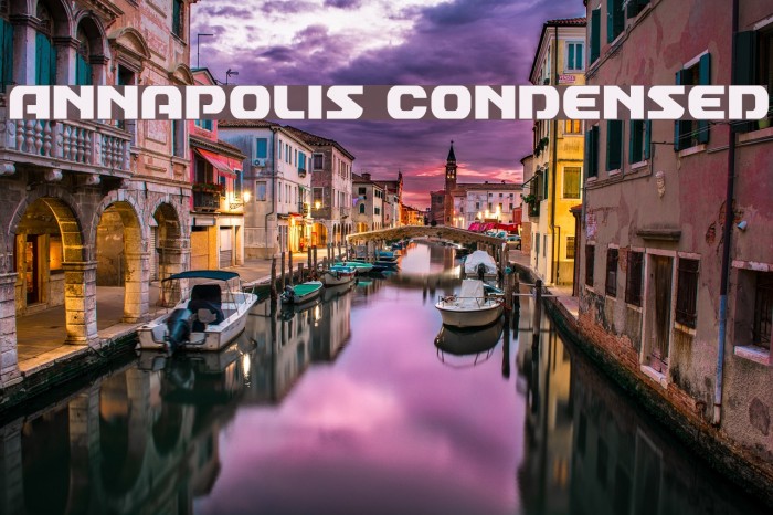 Annapolis Condensed Font examples