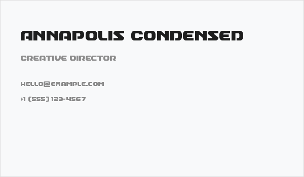 Annapolis Condensed Business Card