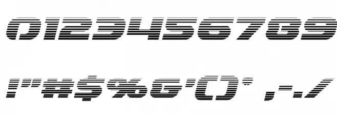 Annapolis Gradient Italic Font OTHER CHARS
