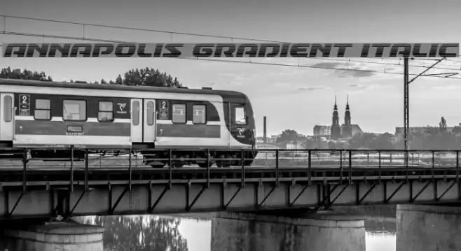 Annapolis Gradient Italic Font examples