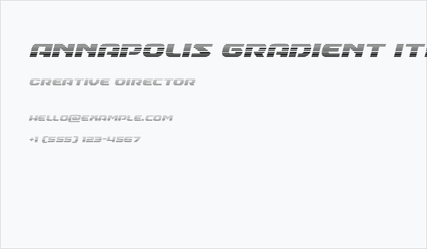 Annapolis Gradient Italic Business Card