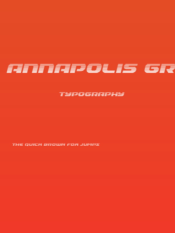 Annapolis Gradient Italic Poster