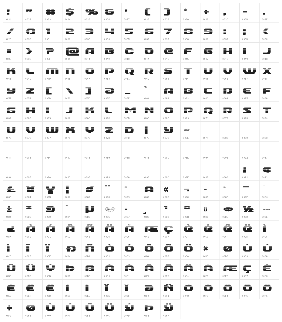 Annapolis Halftone Character Map