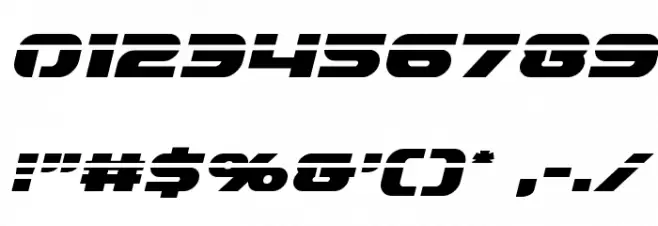 Annapolis Laser Italic Font OTHER CHARS