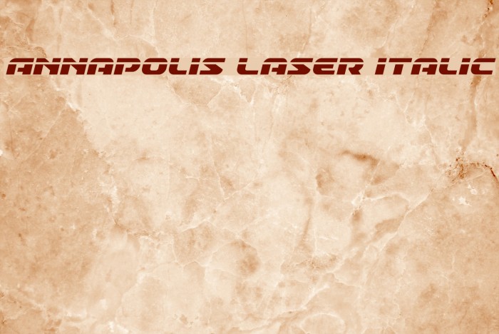 Annapolis Laser Italic Example 1