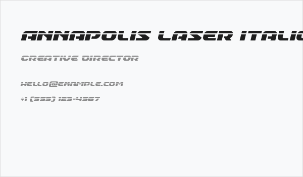 Annapolis Laser Italic Business Card