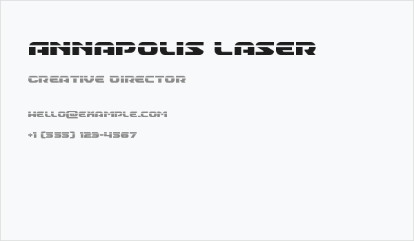Annapolis Laser Business Card