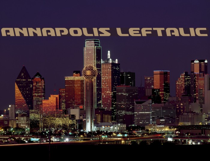 Annapolis Leftalic Font examples