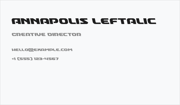 Annapolis Leftalic Business Card