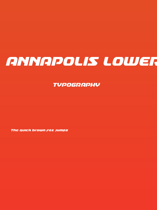 Annapolis Lower Case Condensed Italic Poster