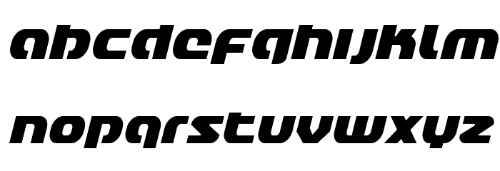 Annapolis Lower Case Condensed Italic Font LOWERCASE