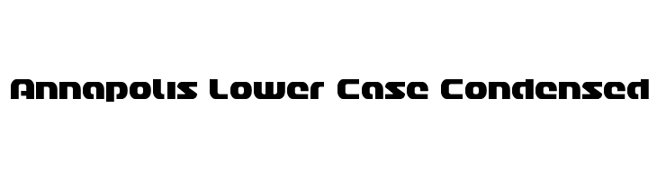 Annapolis Lower Case Condensed Font