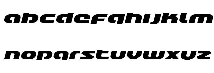 Annapolis Lower Case Expanded Italic Font LOWERCASE