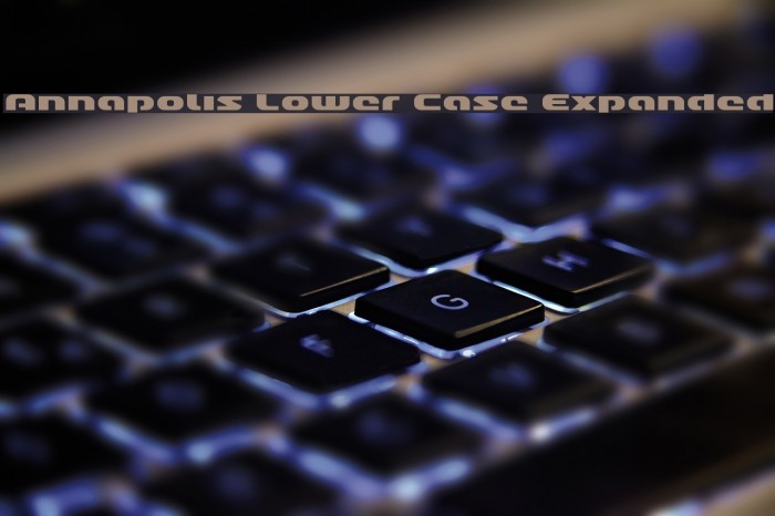 Annapolis Lower Case Expanded Font examples