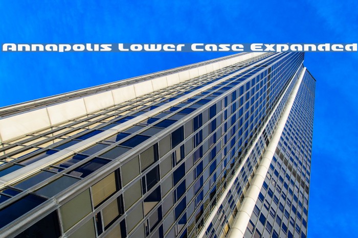 Annapolis Lower Case Expanded Font examples
