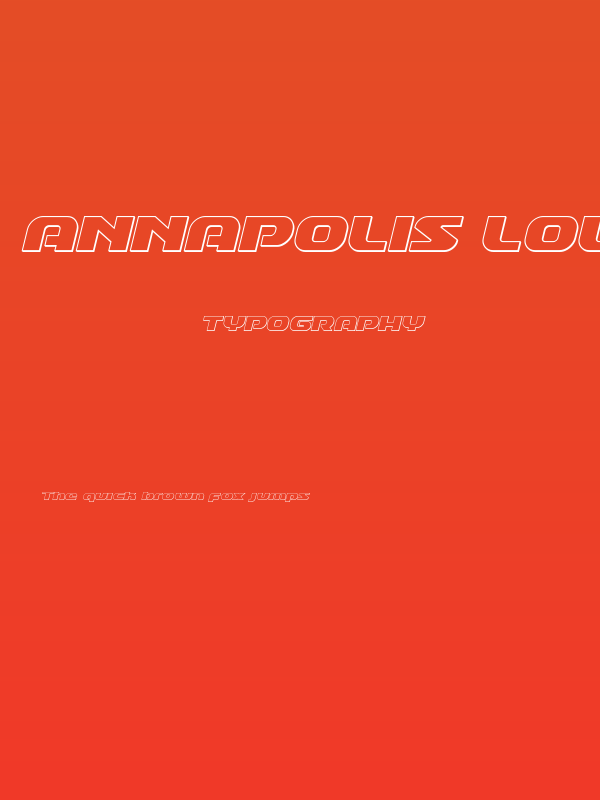 Annapolis Lower Case Outline Italic Poster
