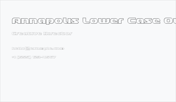 Annapolis Lower Case Outline Business Card
